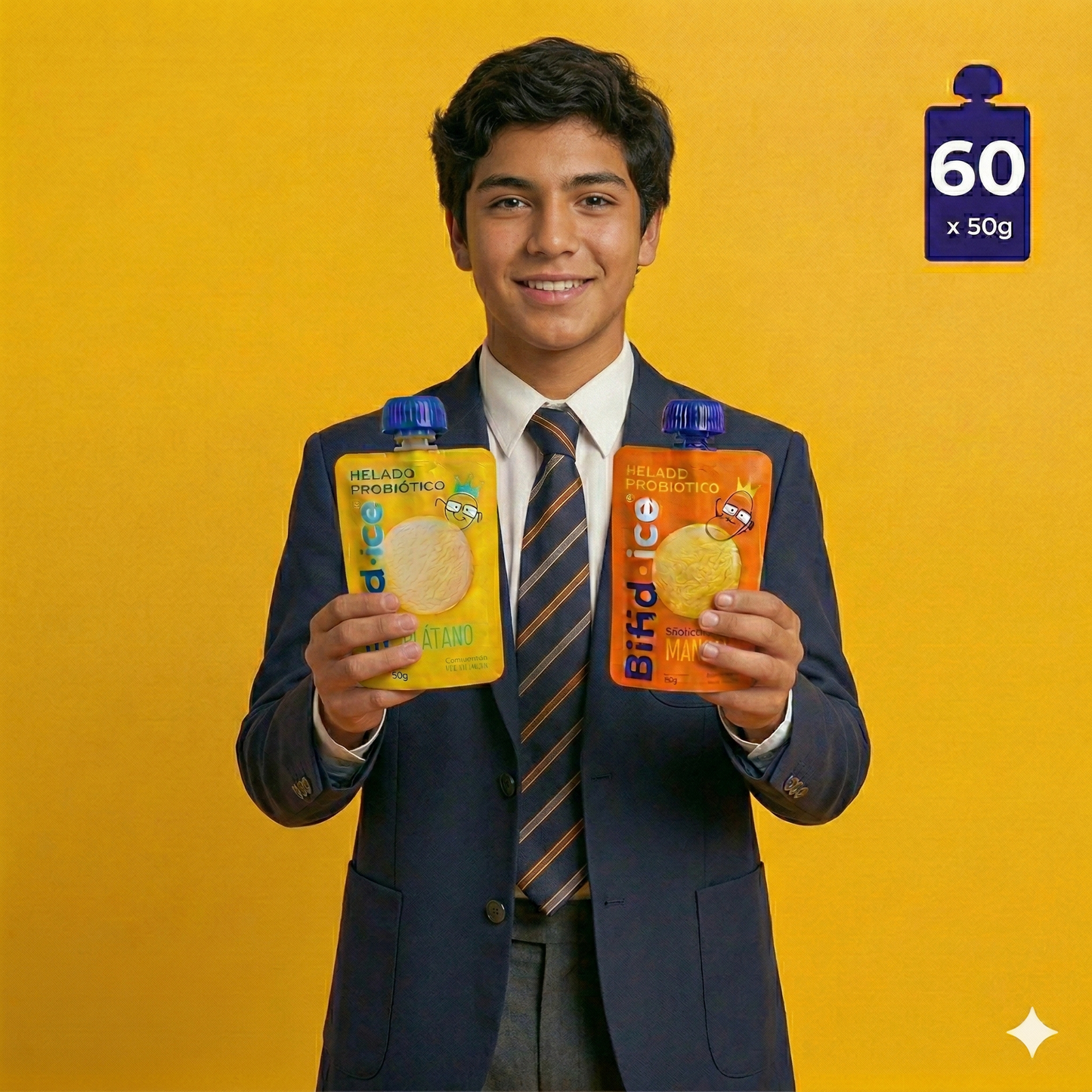 Pack 60 Pouch: Mix Mango y Plátano